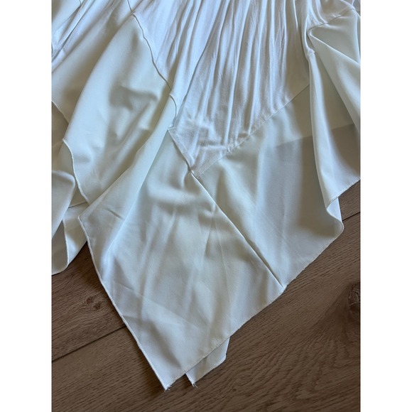 CQ by CQ BASIC White Asymmetrical Hem Midi Dress Size M - Picture 3 of 5